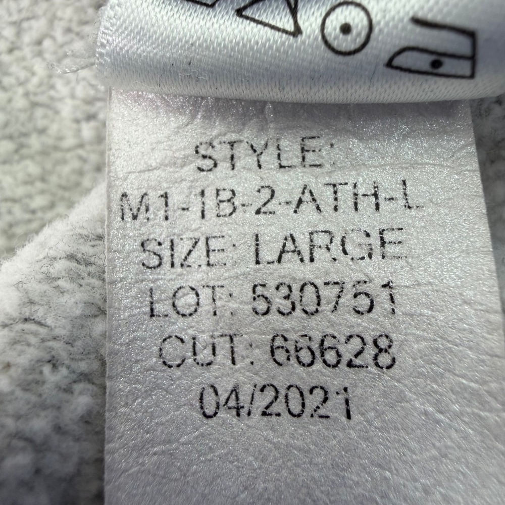 American Giant Hoodie Mens Large Grey Classic‎ Pullover Smiley Face Patch USA - Picture 5 of 14